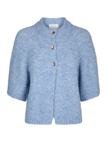 Tröjor/Koftor - Benuta fluffy knit cardigan – Dusty blue