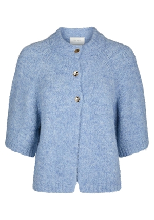 Tröjor/Koftor - Benuta fluffy knit cardigan – Dusty blue Tröjor/Koftor - Benuta fluffy knit cardigan – Dusty blue