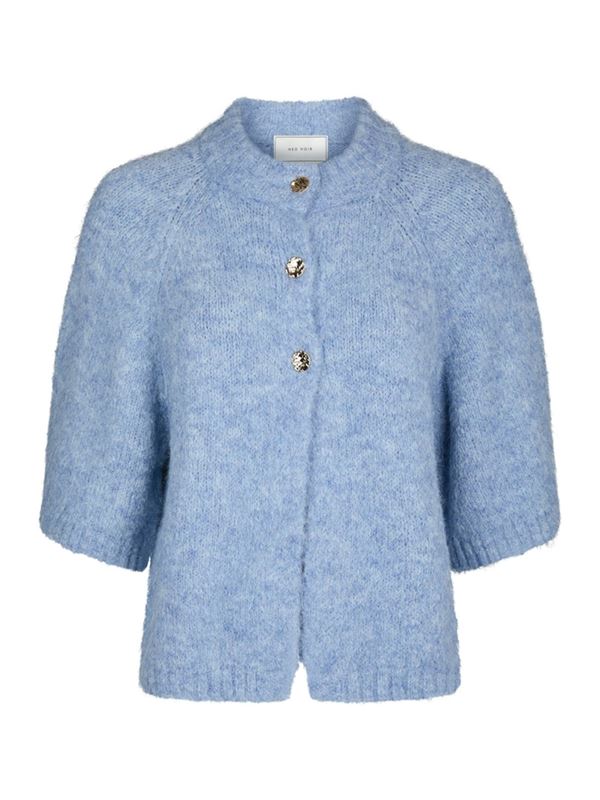 Tröjor/Koftor - Benuta fluffy knit cardigan – Dusty blue