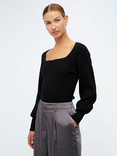 Toppar - Objagnes knit pullover - black