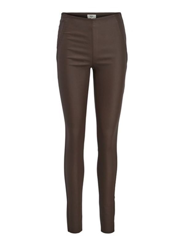 Byxor - Objbelle coated leggings – java