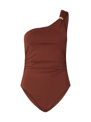 Accessoarer - Slfbari one shoulder swimsuit – Cherry mahogany