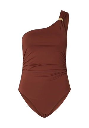 Accessoarer - Slfbari one shoulder swimsuit – Cherry mahogany Accessoarer - Slfbari one shoulder swimsuit – Cherry mahogany