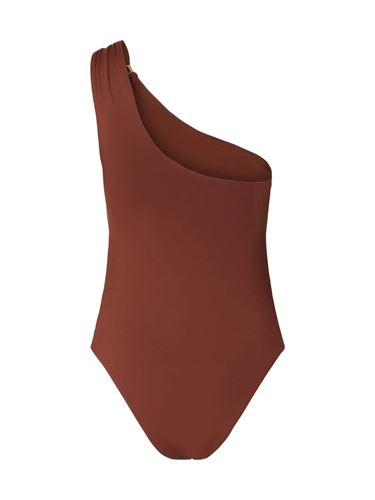 Accessoarer - Slfbari one shoulder swimsuit – Cherry mahogany