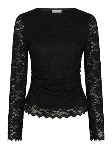 Toppar - Lenida lace blouse – Black