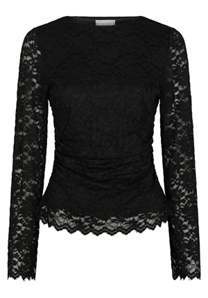 Toppar - Lenida lace blouse – Black