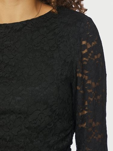 Toppar - Lenida lace blouse – Black