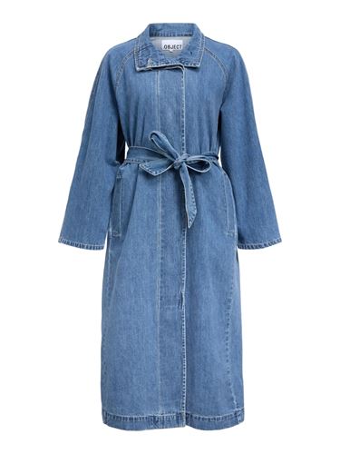 Kavajer/Ytterplagg - Objtrinna denim trenchcoat – Medium blue denim