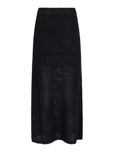 Kjolar - Como crochet knit skirt – Black