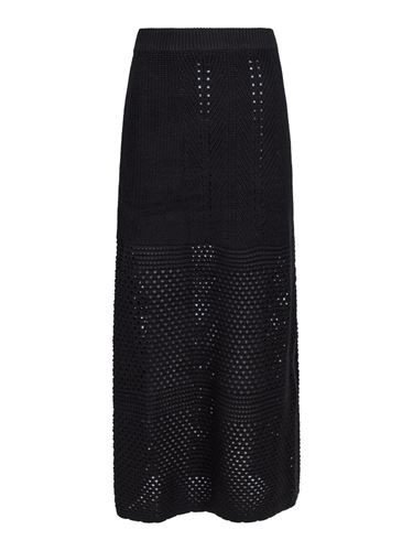 Kjolar - Como crochet knit skirt – Black
