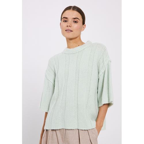 Tröjor/Koftor - Fuscia rib knit tee – mint green