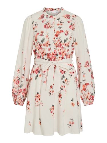 Klänningar - Vielma bai o-neck short dress – Cloud dancer/Bai