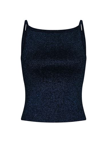 Toppar - Marta glitter knit top – navy