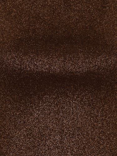 Toppar - Marta glitter knit top – chocolate brown