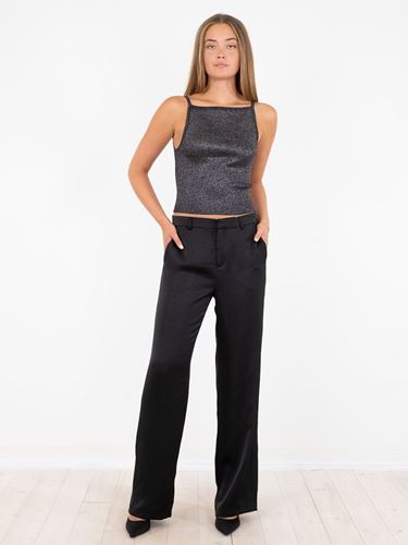 Toppar - Marta glitter knit top – black