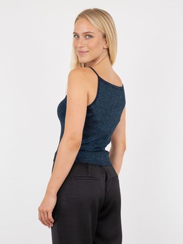 Toppar - Marta glitter knit top – navy