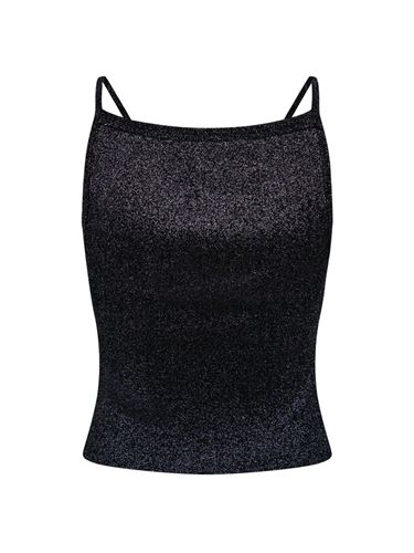 Toppar - Marta glitter knit top – black