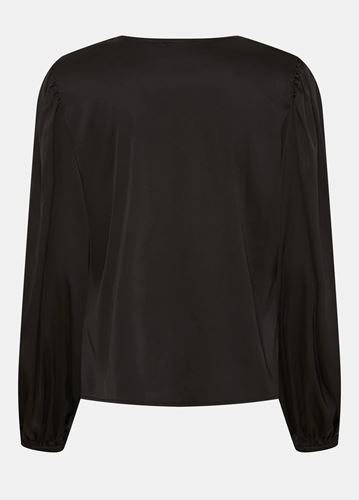 Blusar/Skjortor - Steff flounce blouse – Black