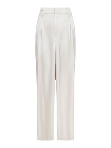 Byxor - Alessandra heavy sateen pants – Ivory