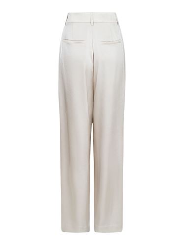 Byxor - Alessandra heavy sateen pants – Ivory