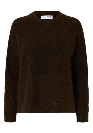 Tröjor/Koftor - Slflulu knit o-neck – Delicioso/melange
