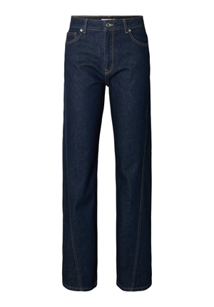 Jeans - Slfwide Vida-Kori twisted jeans – Dark blue Denim
