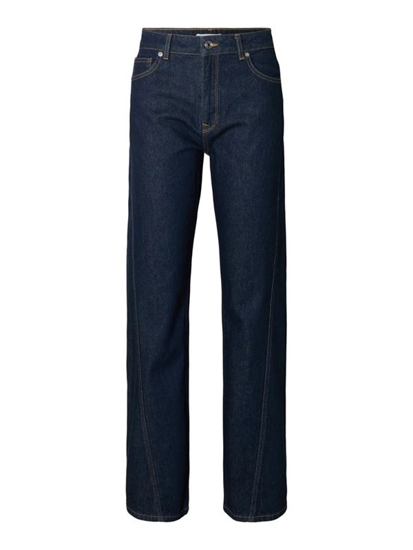 Jeans - Slfwide Vida-Kori twisted jeans – Dark blue Denim