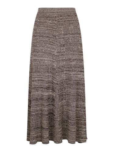 Kjolar - Marinne space dye knit skirt – chocolate brown