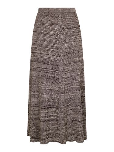 Kjolar - Marinne space dye knit skirt – chocolate brown