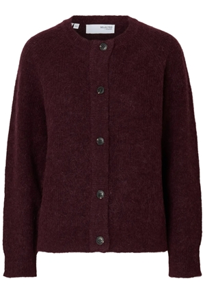 Tröjor/Koftor - Slflulu knit short cardigan – Fig/melange