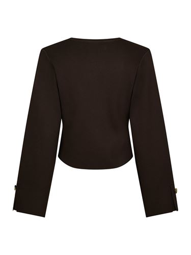 Tröjor/Koftor - Fulvia knit blouse – Dark brown
