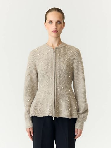 Tröjor/Koftor - Yaspemina LS Knit Cardigan – fungi