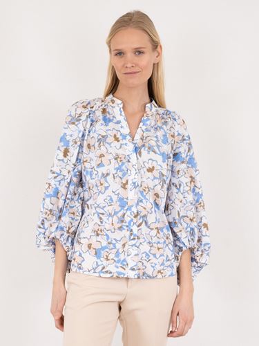 Blusar/Skjortor - Nara print blouse – white