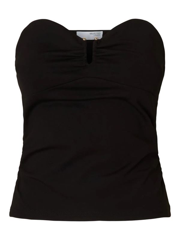 Toppar - Slfira u-ring bandeau top – Black