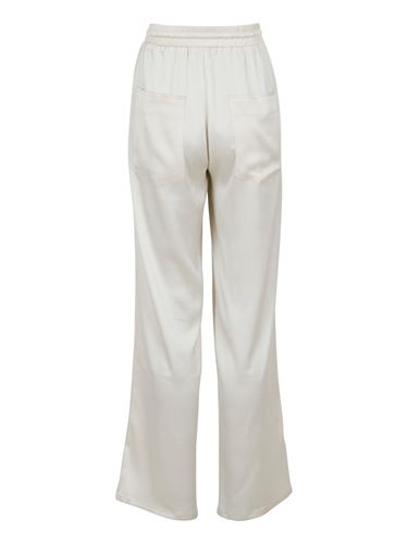 Byxor - Kuli crepe satin pants – green