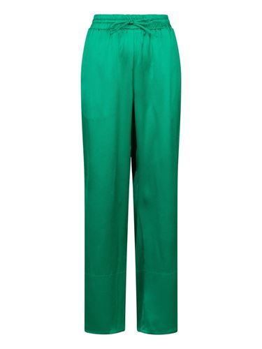 Byxor - Kuli crepe satin pants – green