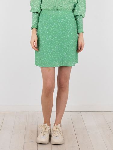 Kjolar - Lunna flower burst skirt – soft green