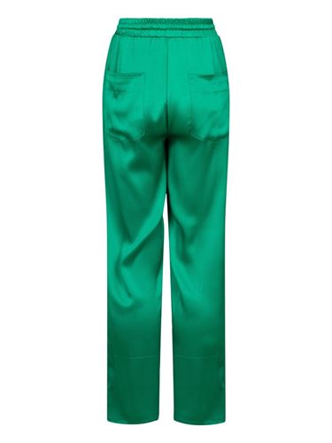 Byxor - Kuli crepe satin pants – green