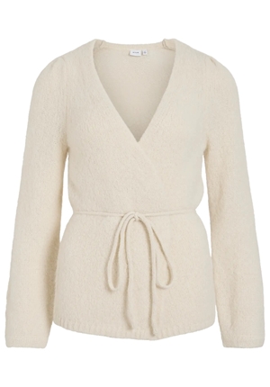 Tröjor/Koftor - Vibows wrap knit cardigan – Cloud dancer Tröjor/Koftor - Vibows wrap knit cardigan – Cloud dancer