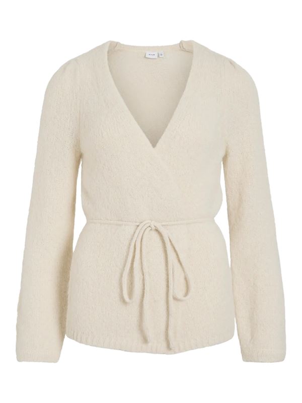 Tröjor/Koftor - Vibows wrap knit cardigan – Cloud dancer