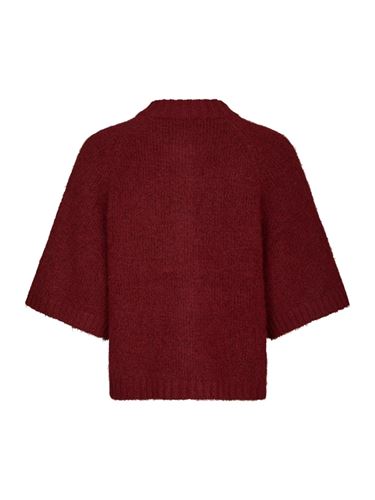 Tröjor/Koftor - Benuta fluffy knit cardigan – Dark red
