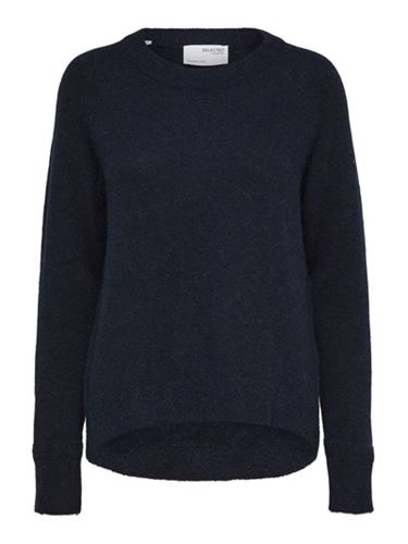 Tröjor/Koftor - Slflulu knit o-neck – Dark sapphire