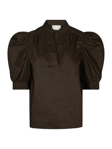 Blusar/Skjortor - Roella Poplin Blouse – Chocolate Brown