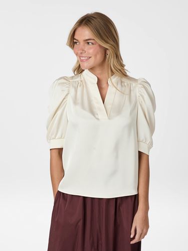 Blusar/Skjortor - Roella Heavy Sateen Blouse – Pearl