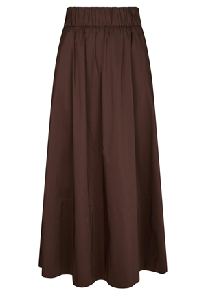 Kjolar - Yara Poplin Skirt – Chocolate Brown
