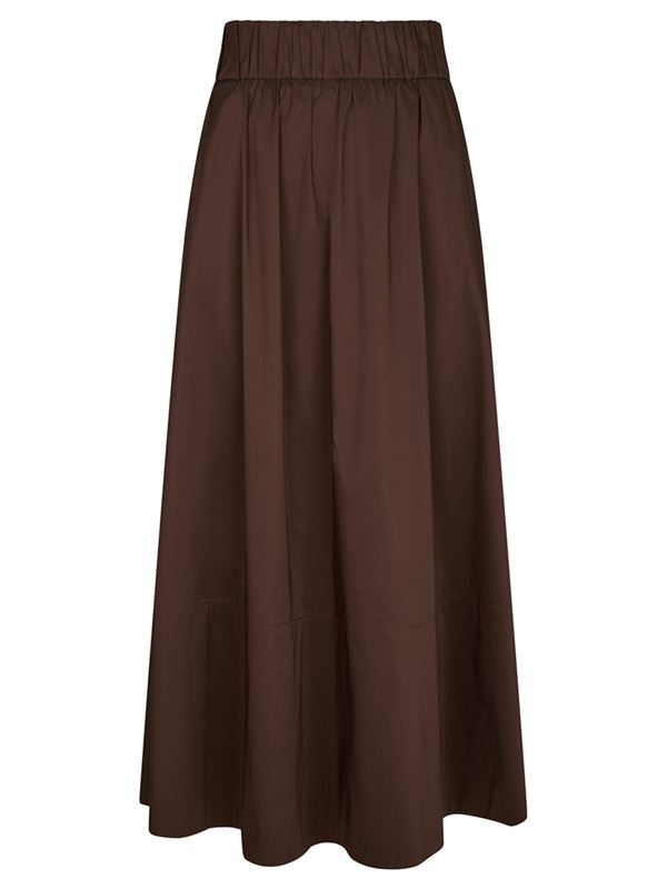 Kjolar - Yara Poplin Skirt – Chocolate Brown