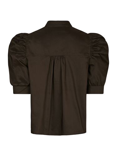 Blusar/Skjortor - Roella Poplin Blouse – Chocolate Brown