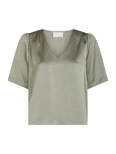 Blusar/Skjortor - Largo Heavy Sateen Blouse – Smoke Green