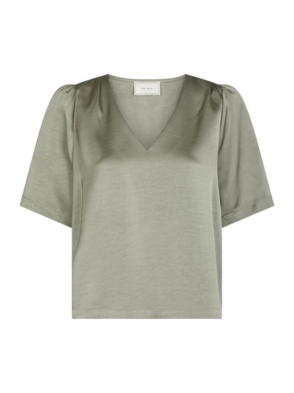 Blusar/Skjortor - Largo Heavy Sateen Blouse – Smoke Green