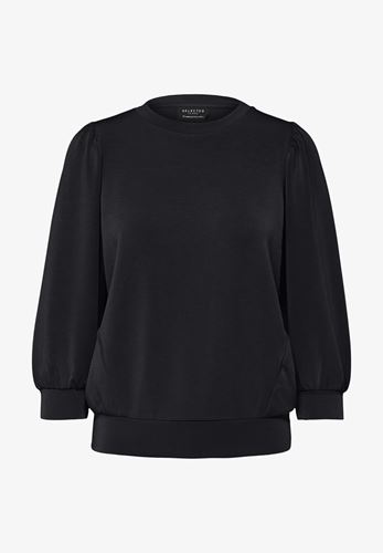 Toppar - Slftenny ¾ sweat top – Black